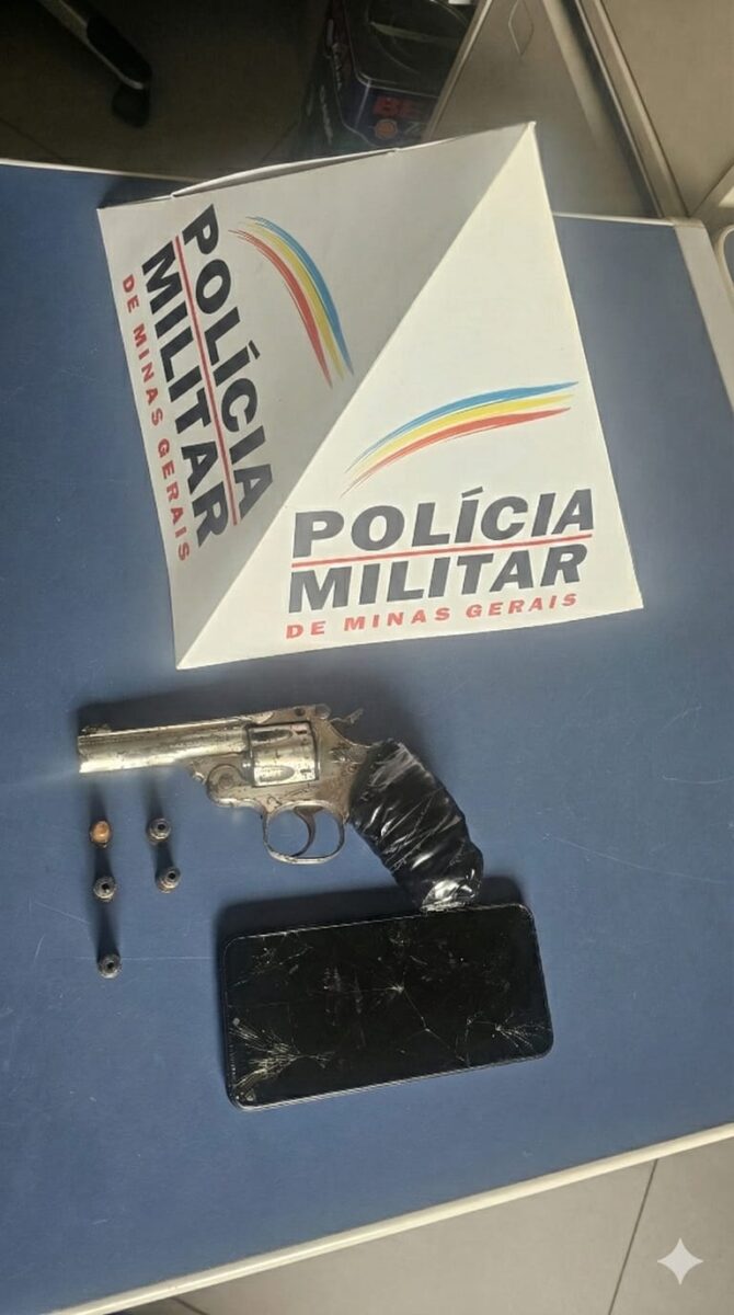 Jovem é preso com revólver após ameaçar mulher na zona rural de Santa Maria de Itabira