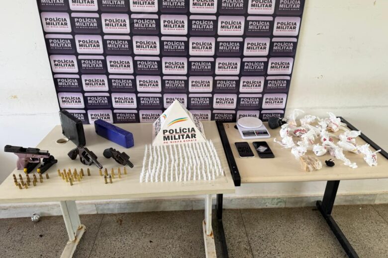 Homem é preso com drogas e armas de uso restrito durante operação da PM em Itabira