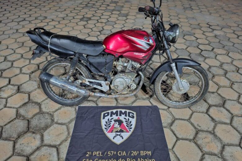 Polícia Militar prende jovem por adulteração de sinal identificador de motocicleta em São Gonçalo do Rio Abaixo