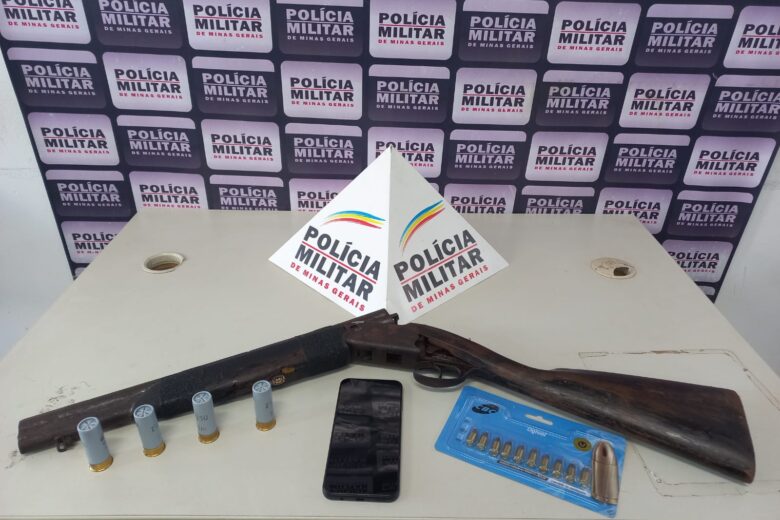 Polícia Militar prende homem por posse ilegal de arma de fogo em Itabira; munições foram apreendidas