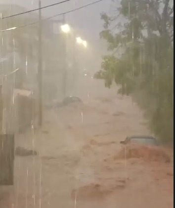 Temporal provoca alagamentos em Itabira neste domingo; cinco famílias estão desabrigadas