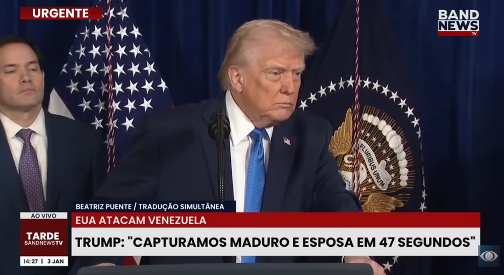 Trump afirma que domínio dos EUA na América Latina não será mais contestado após captura de Maduro