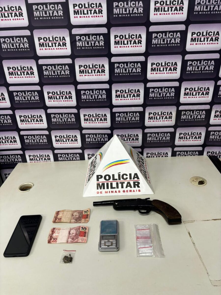 Adolescente é apreendido com arma artesanal e drogas no bairro Fênix, em Itabira