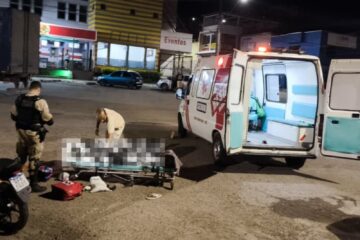 Motociclista de 24 anos fica ferido após queda na BR-381, em João Monlevade