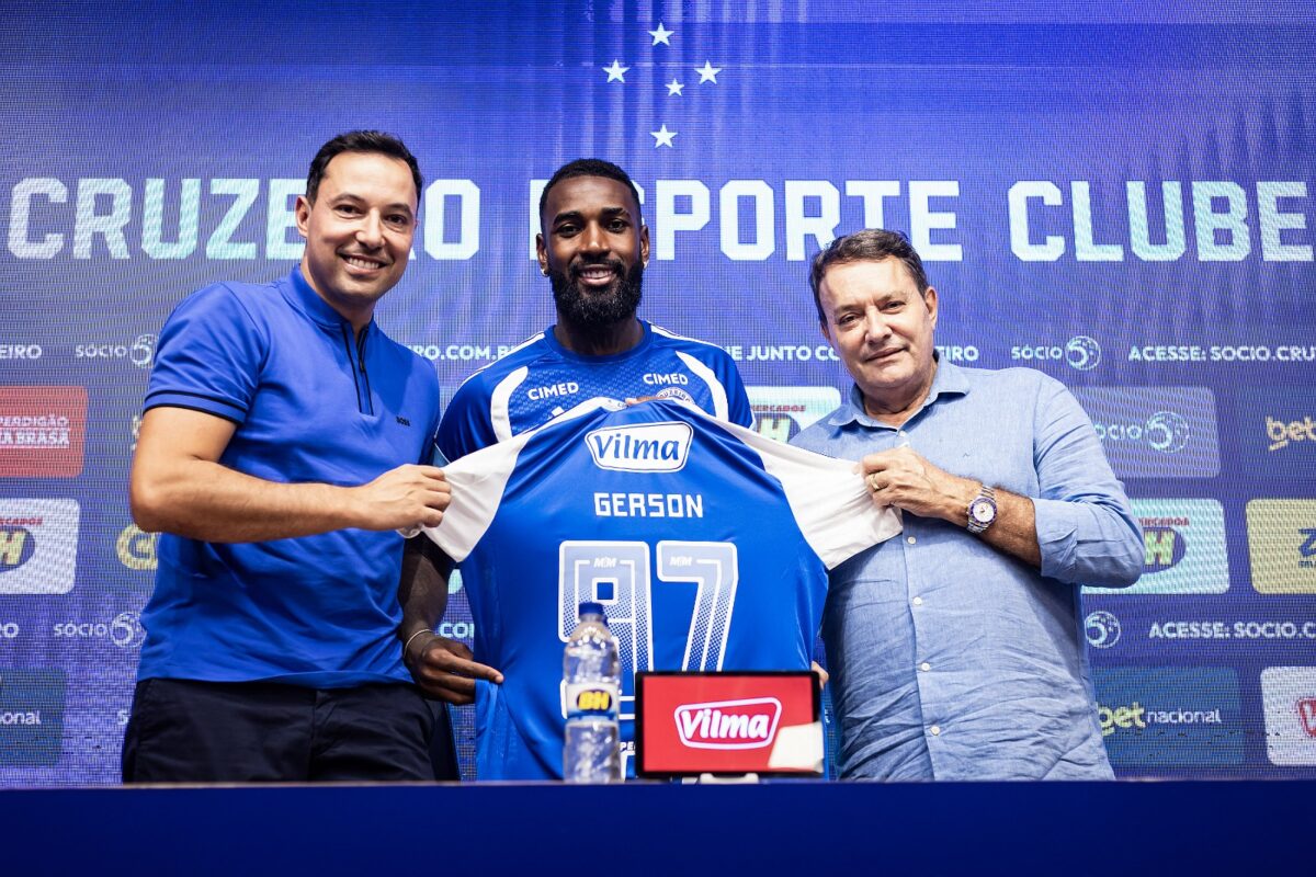 Gerson destaca ambição do Cruzeiro em ‘projeto irrecusável’ e mira Copa em apresentação