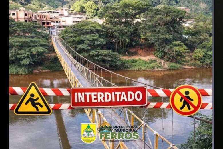 Chuvas provocam interdição de ponte e adiamento de contratações em Ferros