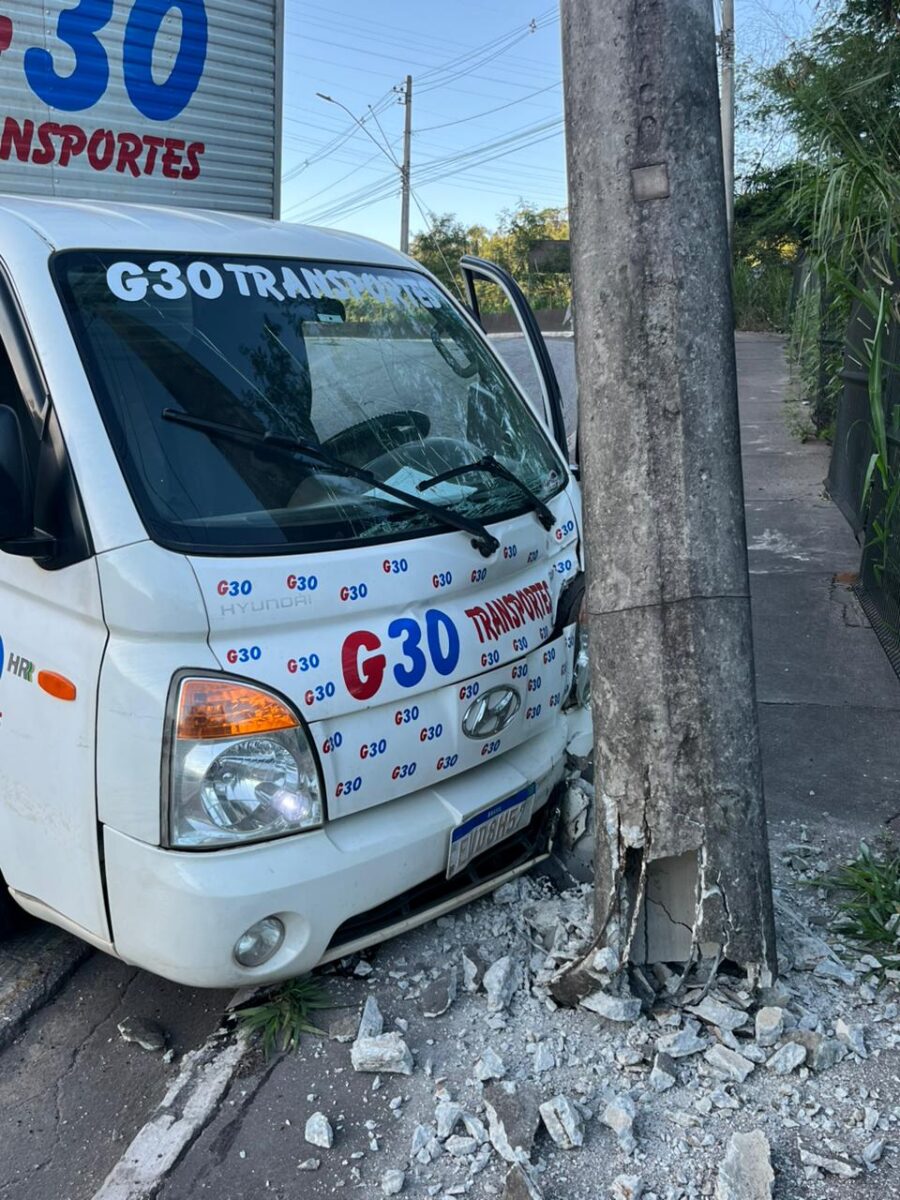 Motorista colide contra poste ao desviar de cachorro, em João Monlevade