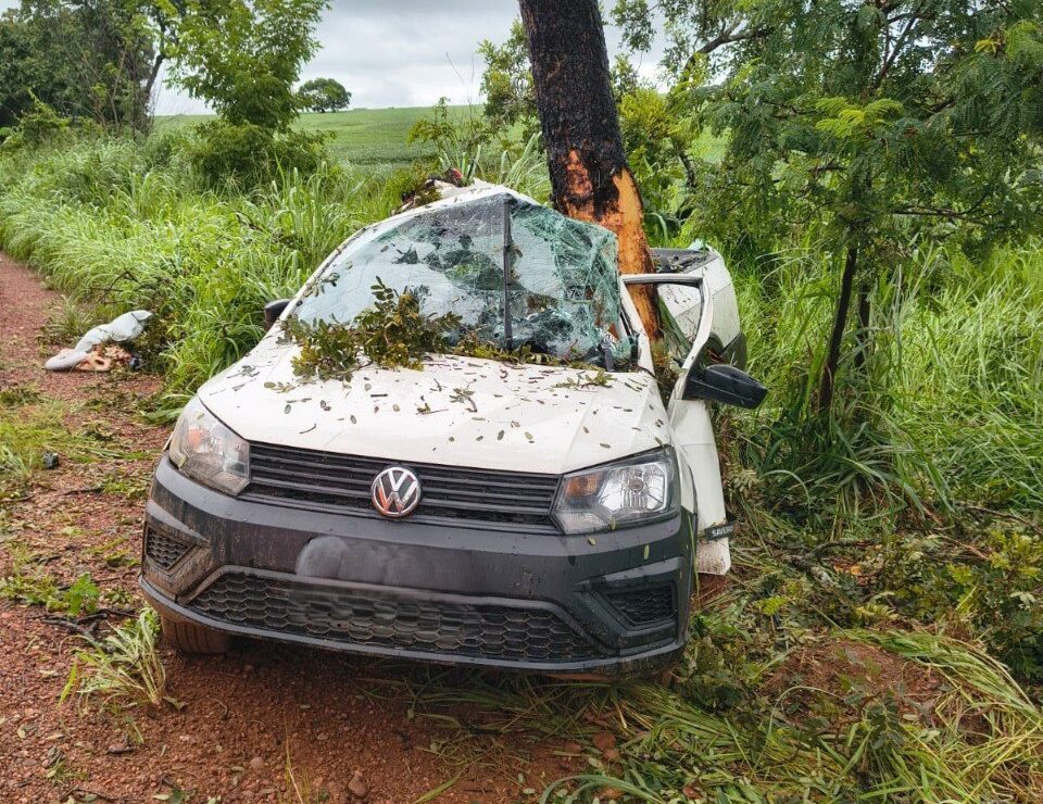 Motorista morre após carro capotar e atingir árvore na MG-413