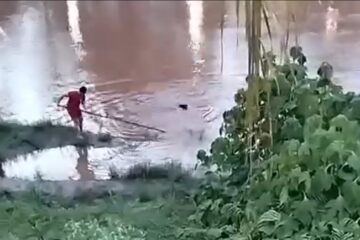 Bombeiros realizam buscas no rio Piracicaba após suspeita de afogamento em Nova Era