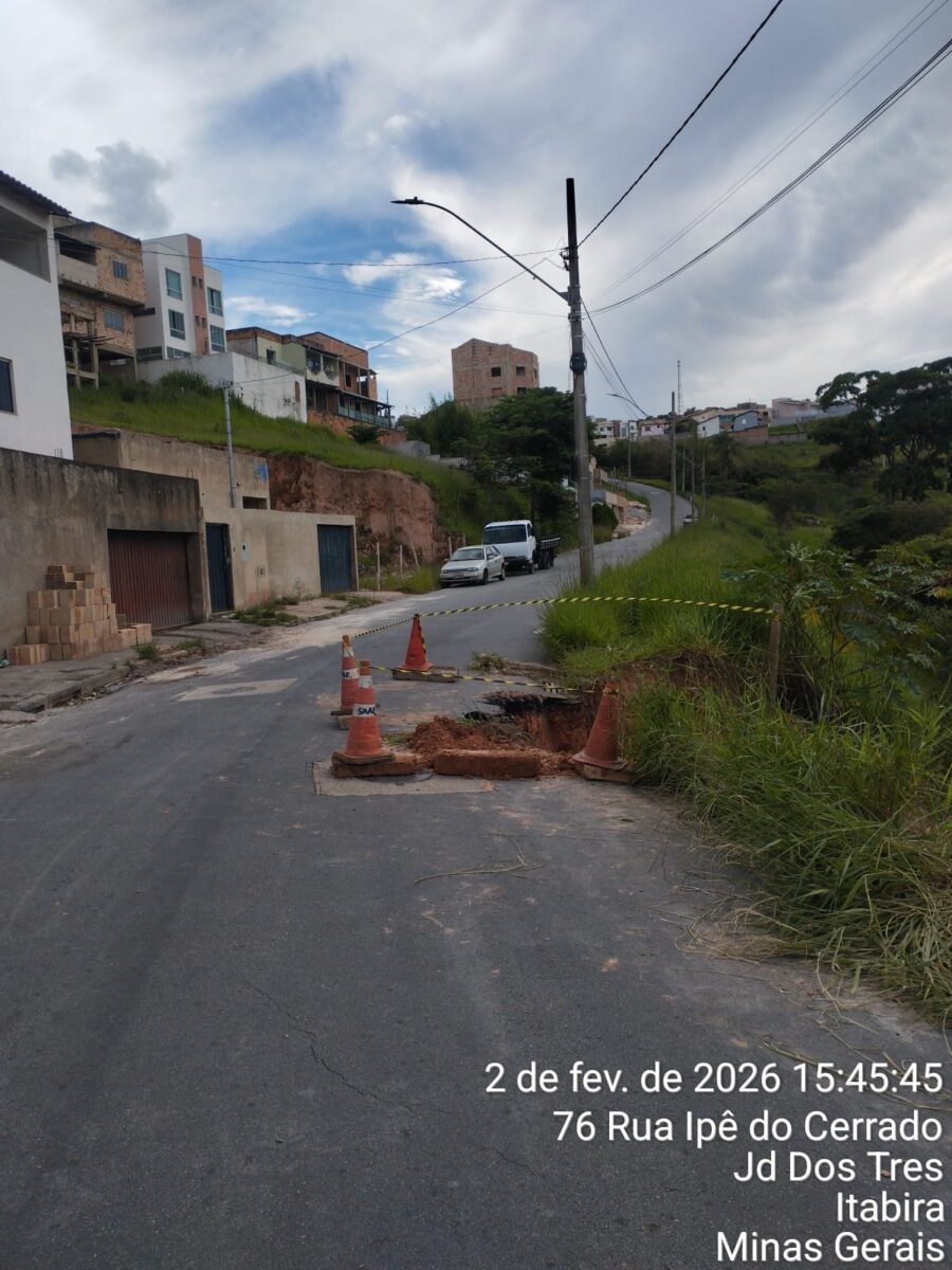 Itabira: obra para corrigir vazamento interdita trecho da rua Ipê do Cerrado por cinco dias; saiba mais