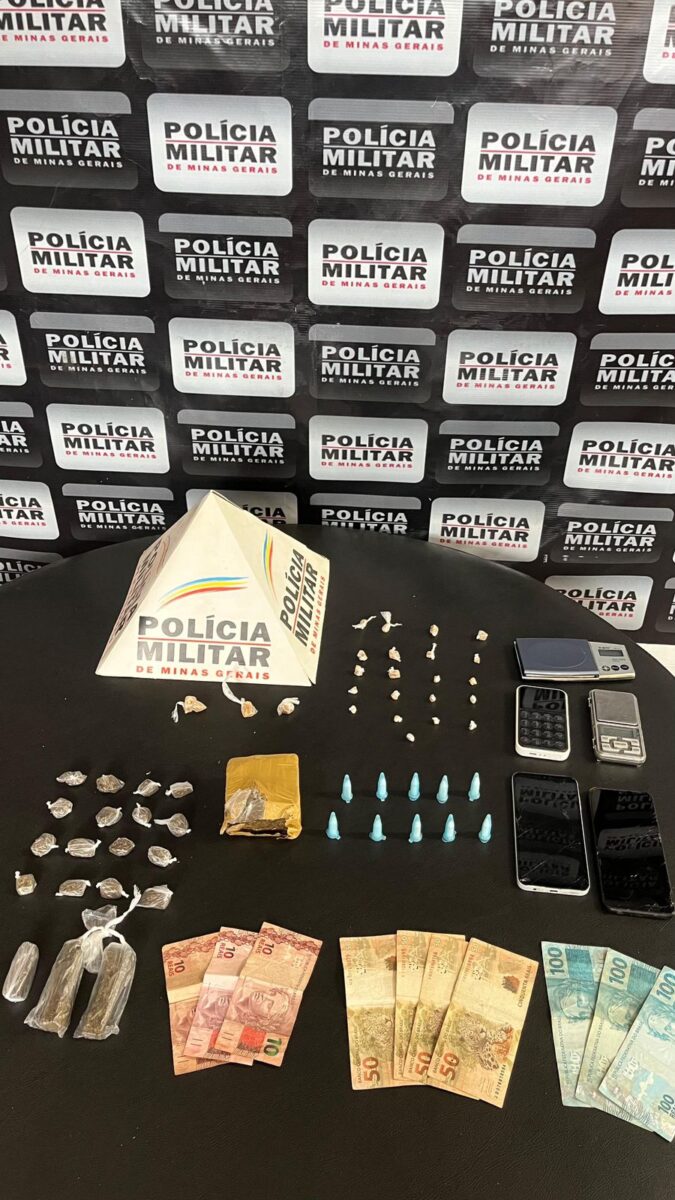 Dois homens são presos e adolescente é apreendido por tráfico de drogas em Barão de Cocais