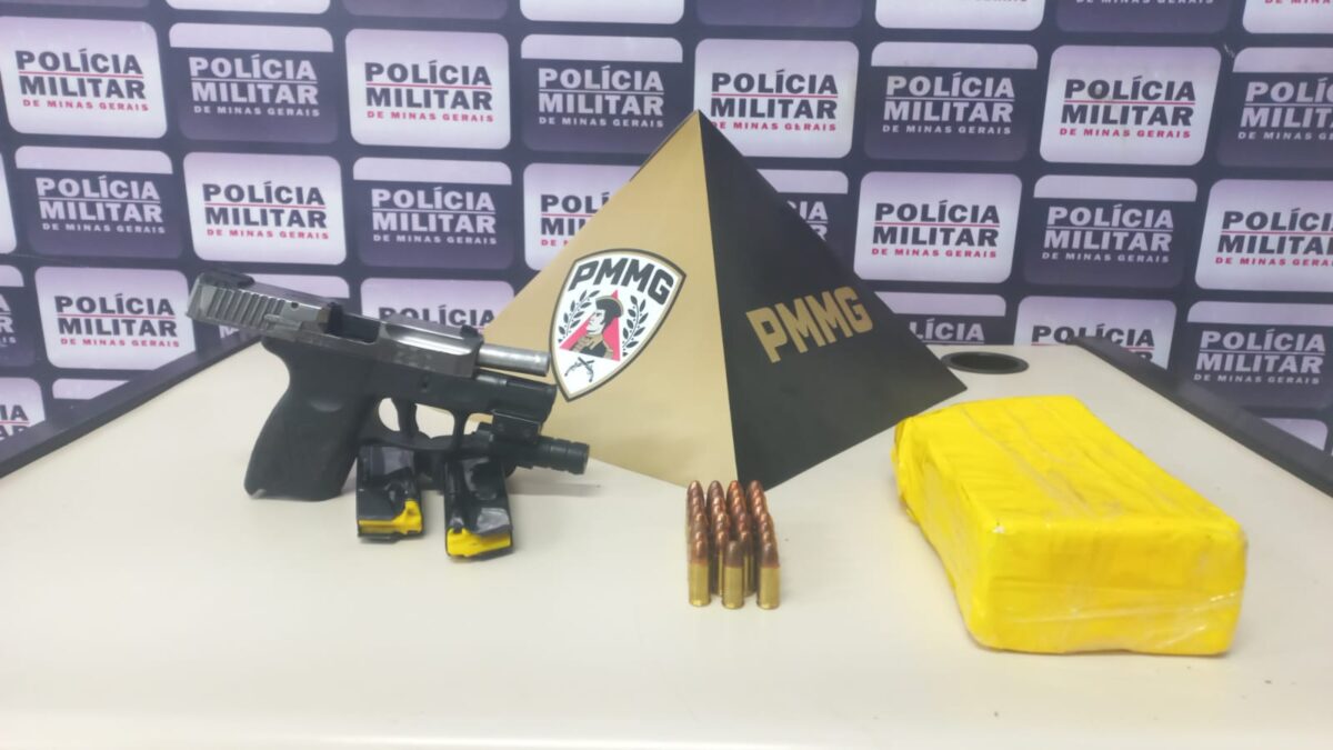 Denúncia anônima termina com prisão e apreensão de arma 9mm e cocaína em Itabira