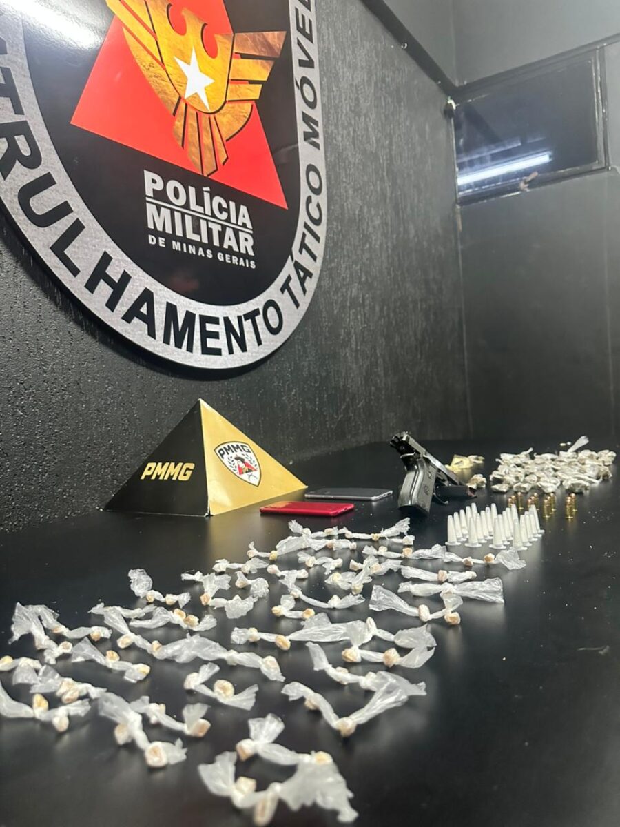 Dupla é presa com arma, crack, cocaína, haxixe e maconha na Barragem Santa Lúcia