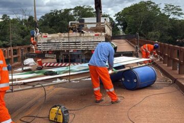 DER-MG inicia reforço estrutural na ponte Volta Grande sobre o Rio Grande