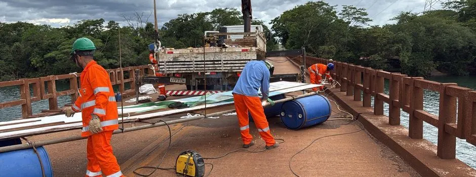DER-MG inicia reforço estrutural na ponte Volta Grande sobre o Rio Grande