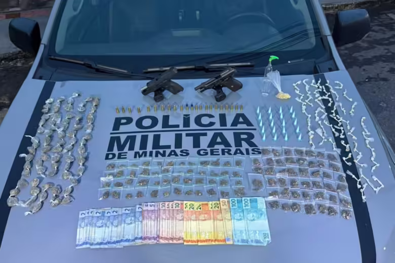 Rotam prende três suspeitos de integrar “tribunal do crime” em Santa Luzia e apreende drogas e armas