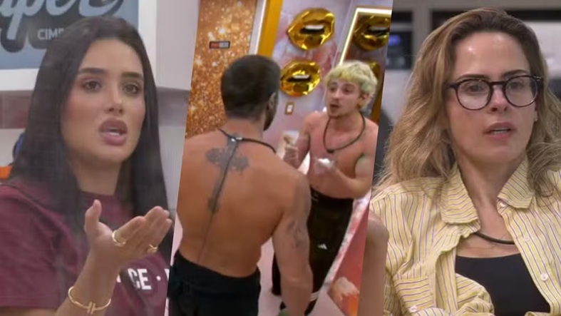 Madrugada do BBB 26 tem briga entre Jonas e Juliano, treta por “talaricagem” e discussão por tempo de banho