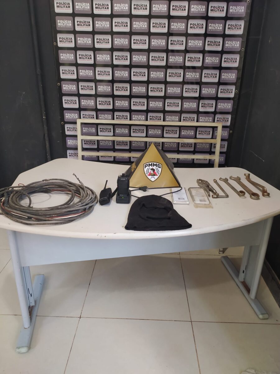 Polícia Militar apreende rádios, cabos e materiais usados em furtos de cobre em Itabira