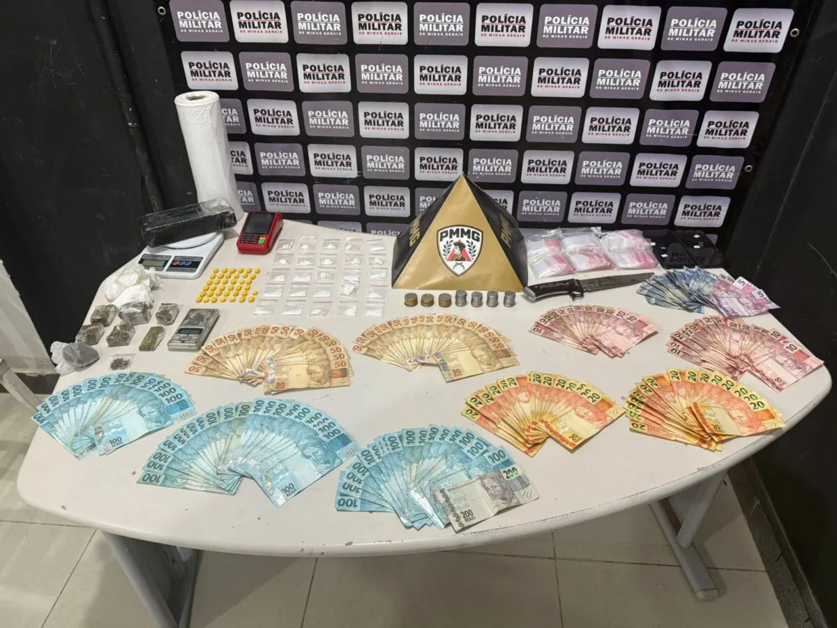 Polícia Militar apreende drogas, dinheiro e prende casal suspeito de tráfico em Itabira