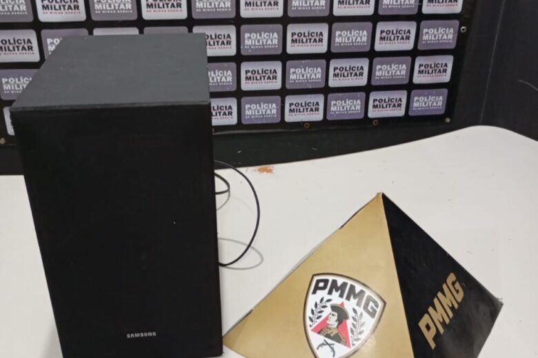 Polícia Militar apreende caixa de som por perturbação do sossego em Itabira
