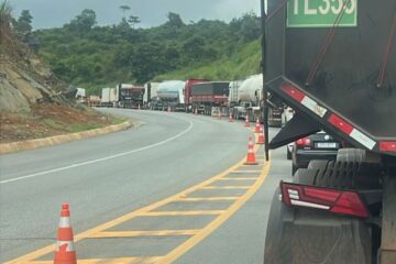 Obras na BR-381 alteram trânsito em Ravena e São Gonçalo; motoristas devem redobrar atenção