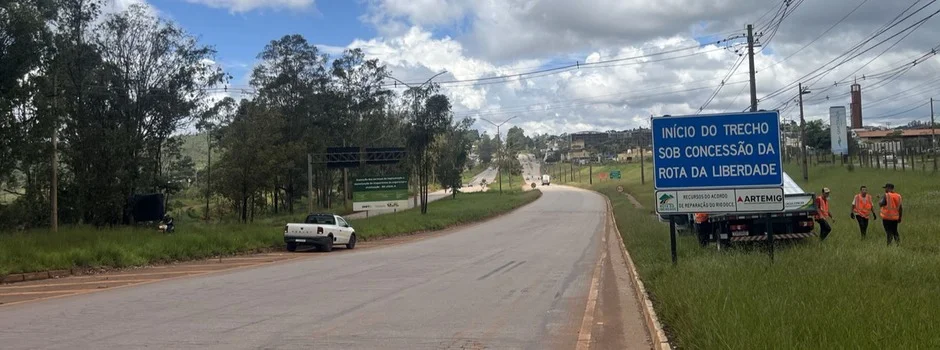 Concessionária assume trecho Ouro Preto – Mariana e inicia operação de lote rodoviário em Minas Gerais