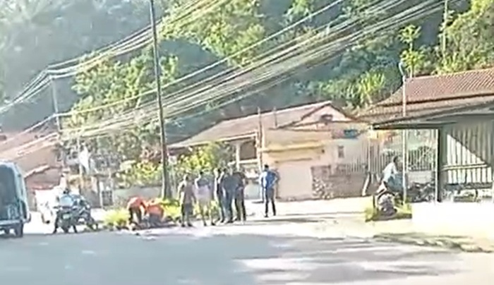 Motociclista fica ferido após colisão com carro no bairro Baú, em João Monlevade