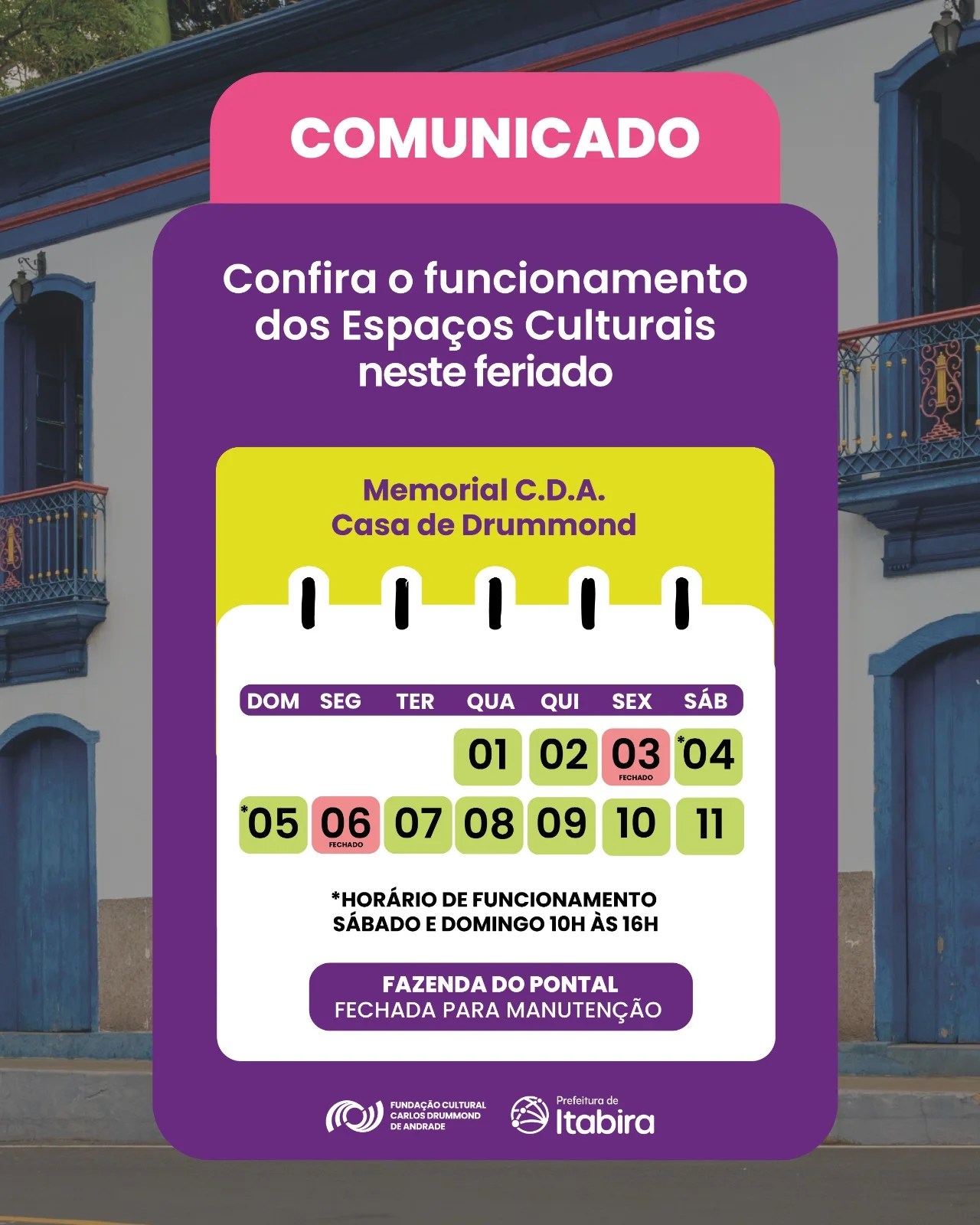 Repartições públicas fecham na Semana Santa em Itabira; confira o cronograma