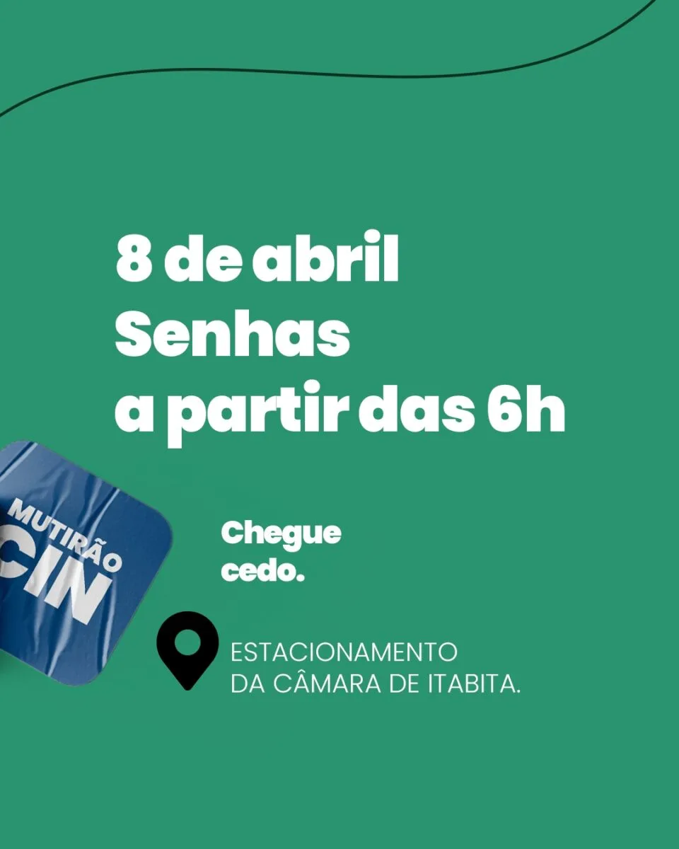 De acordo com a organização, o acesso ao local será limitado à quantidade de assentos disponíveis. Assim, quando as 500 cadeiras estiverem ocupadas, a entrada será encerrada e não será permitida a participação de mais pessoas no mutirão.