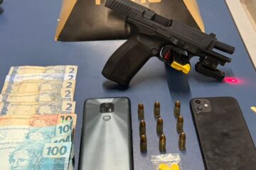 Itabira: jovem é preso com arma de uso restrito e comprimidos de ecstasy no bairro Gabiroba