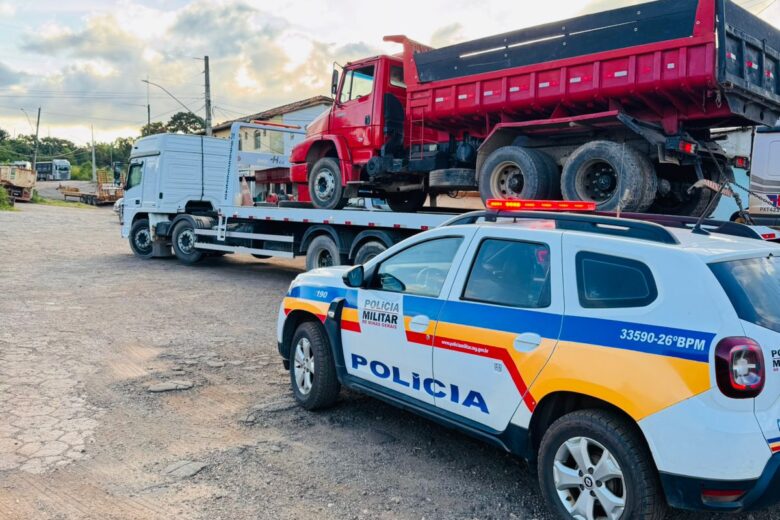 Polícia Militar recupera caminhão furtado em Lagoa Santa e prende suspeito por receptação em Bom Jesus do Amparo
