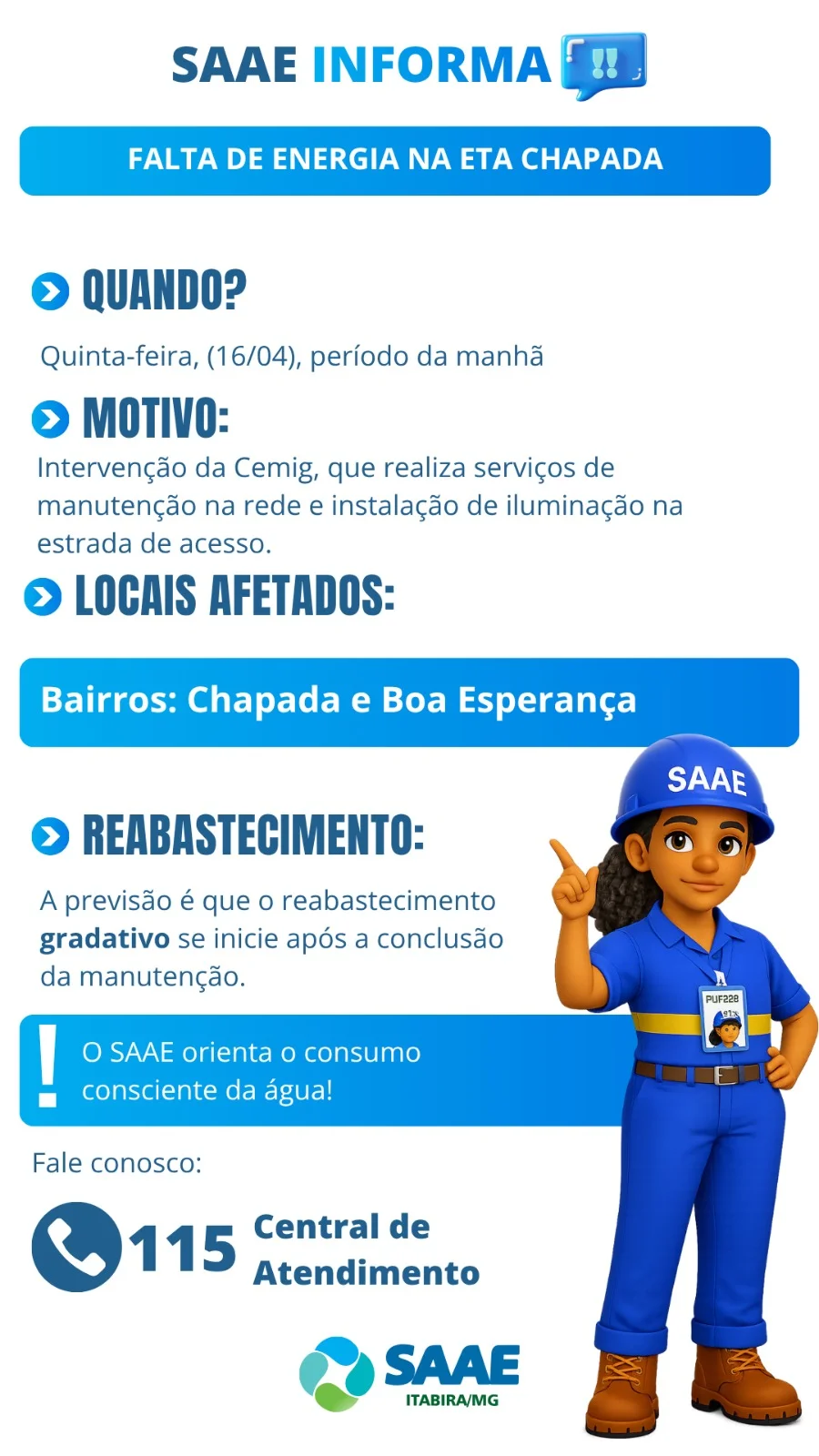 Limpeza do reservatório da ETA Chapada é concluída, mas falta de energia adia retomada do abastecimento de água