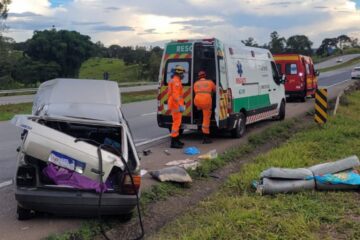 BR-381 tem dois acidentes com capotamento neste domingo (5)