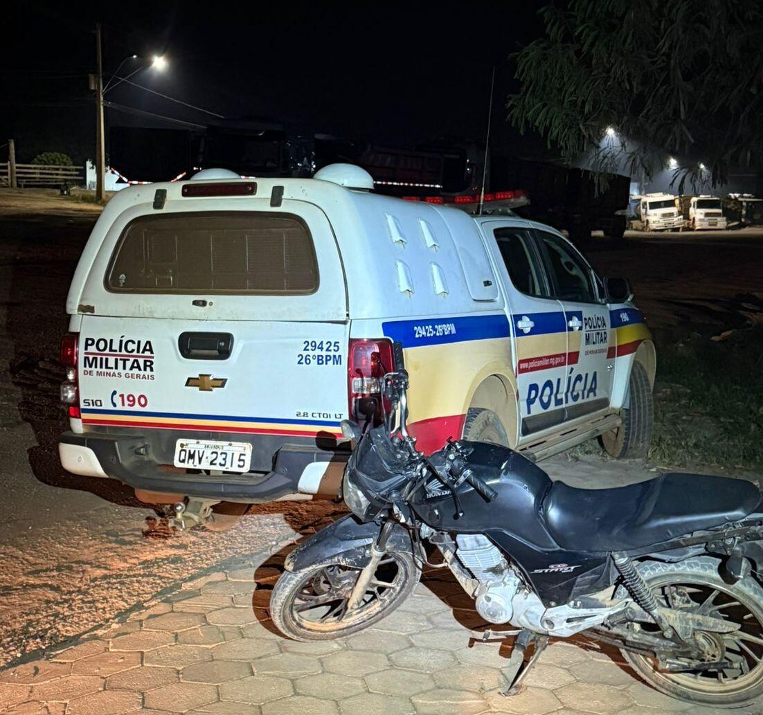 Moto roubada em Betim é encontrada em zona rural de Barão de Cocais