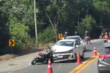 Colisão entre carro e moto interdita trecho da BR-381 entre São Gonçalo e Barão de Cocais