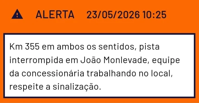 Acidente interdita BR-381 nos dois sentidos em João Monlevade