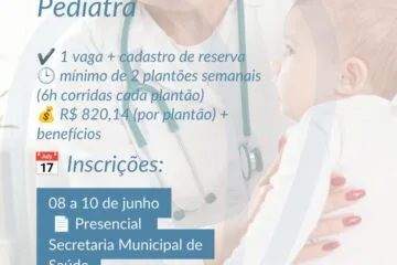 Prefeitura de João Monlevade abre processo seletivo para pediatra