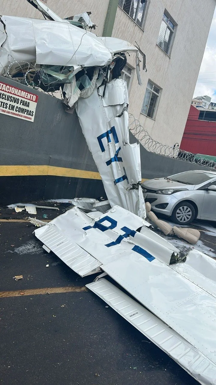 Avião que caiu em BH estava registrado para operação privada e tinha documentação válida