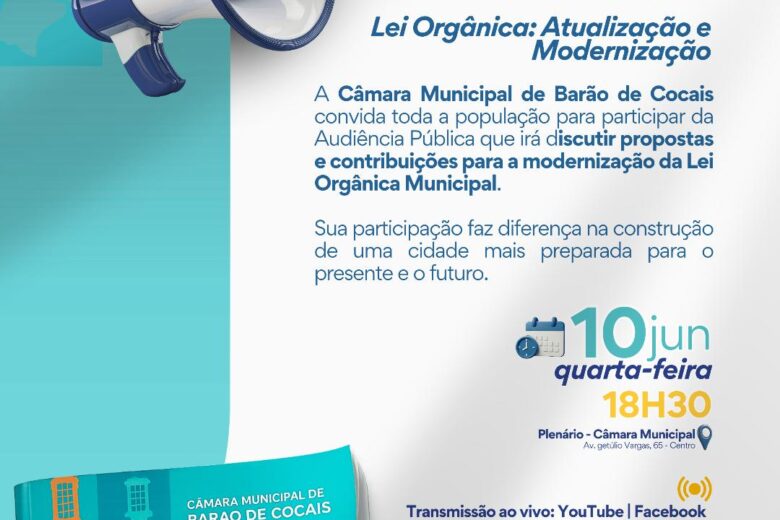 Barão de Cocais: vereadores propõem debate para a atualização da Lei Orgânica Municipal
