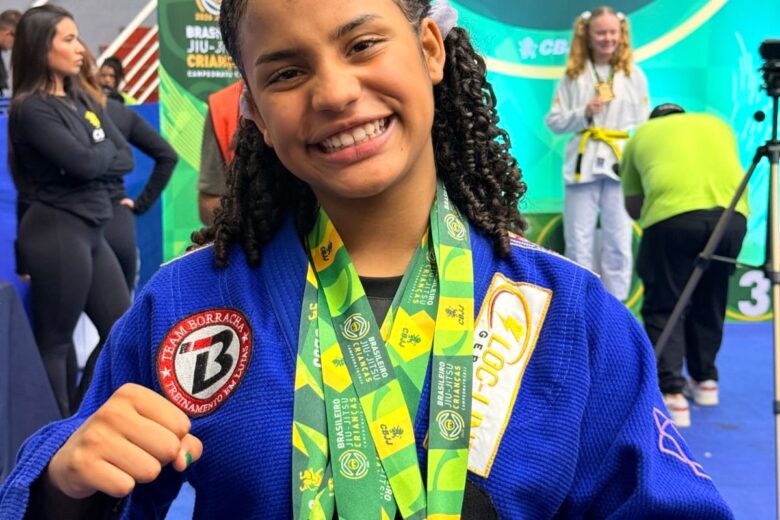 Inês Braba conquista tricampeonato brasileiro de jiu-jitsu infantil