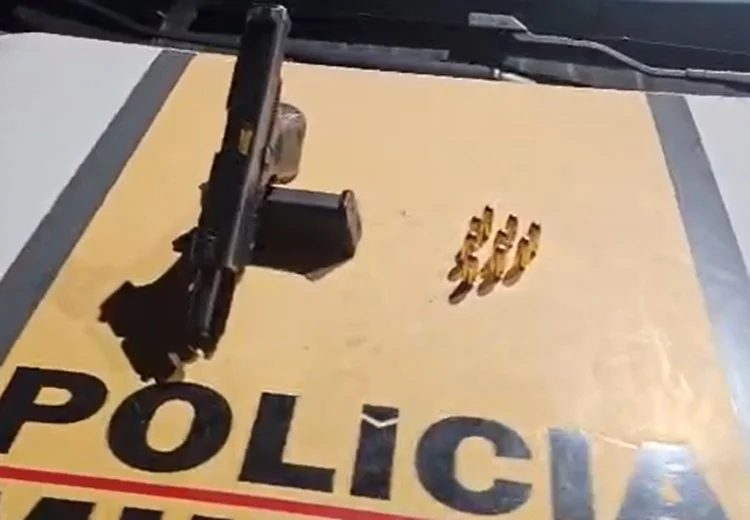 Polícia Militar Rodoviária apreende pistola calibre .380 durante operação na MG-436, em Barão de Cocais