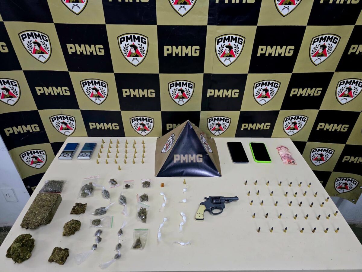Jovem é preso por tráfico de drogas e posse ilegal de arma de fogo em João Monlevade
