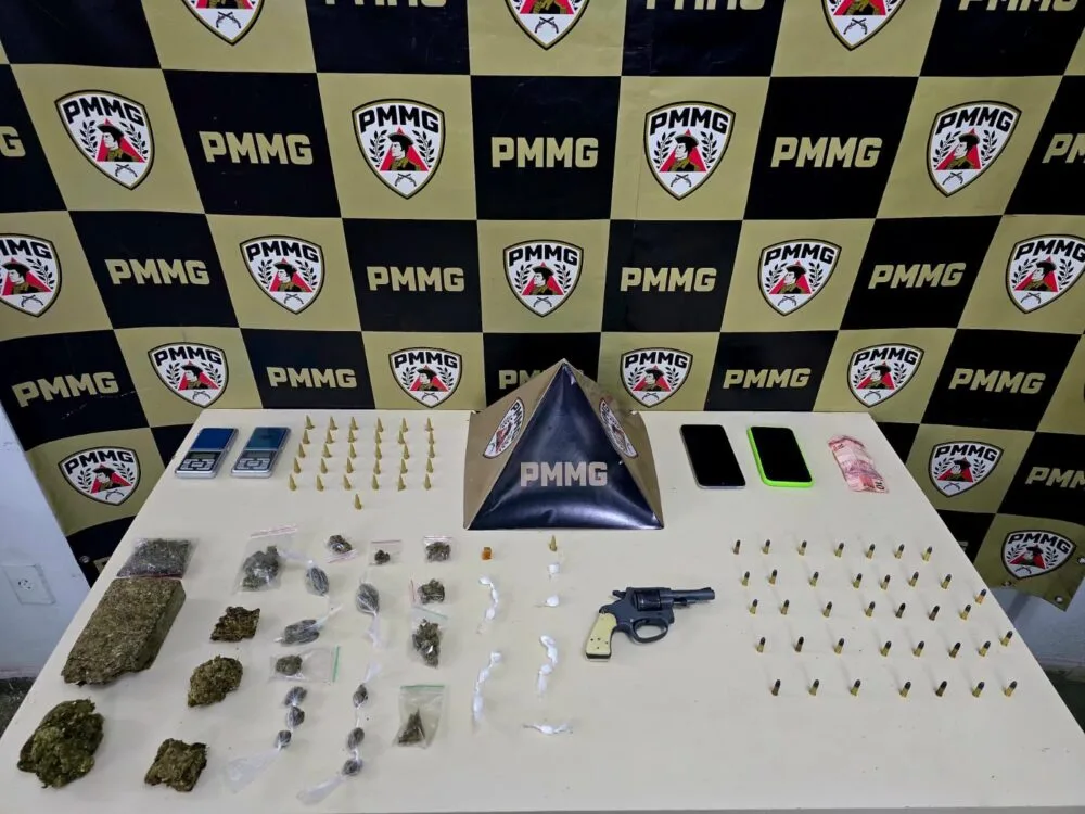 Jovem é preso por tráfico de drogas e posse ilegal de arma de fogo em João Monlevade
