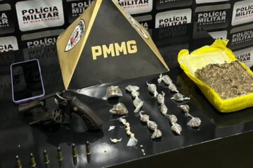 Homem em prisão domiciliar é detido por tráfico de drogas e posse ilegal de arma em Santa Bárbara