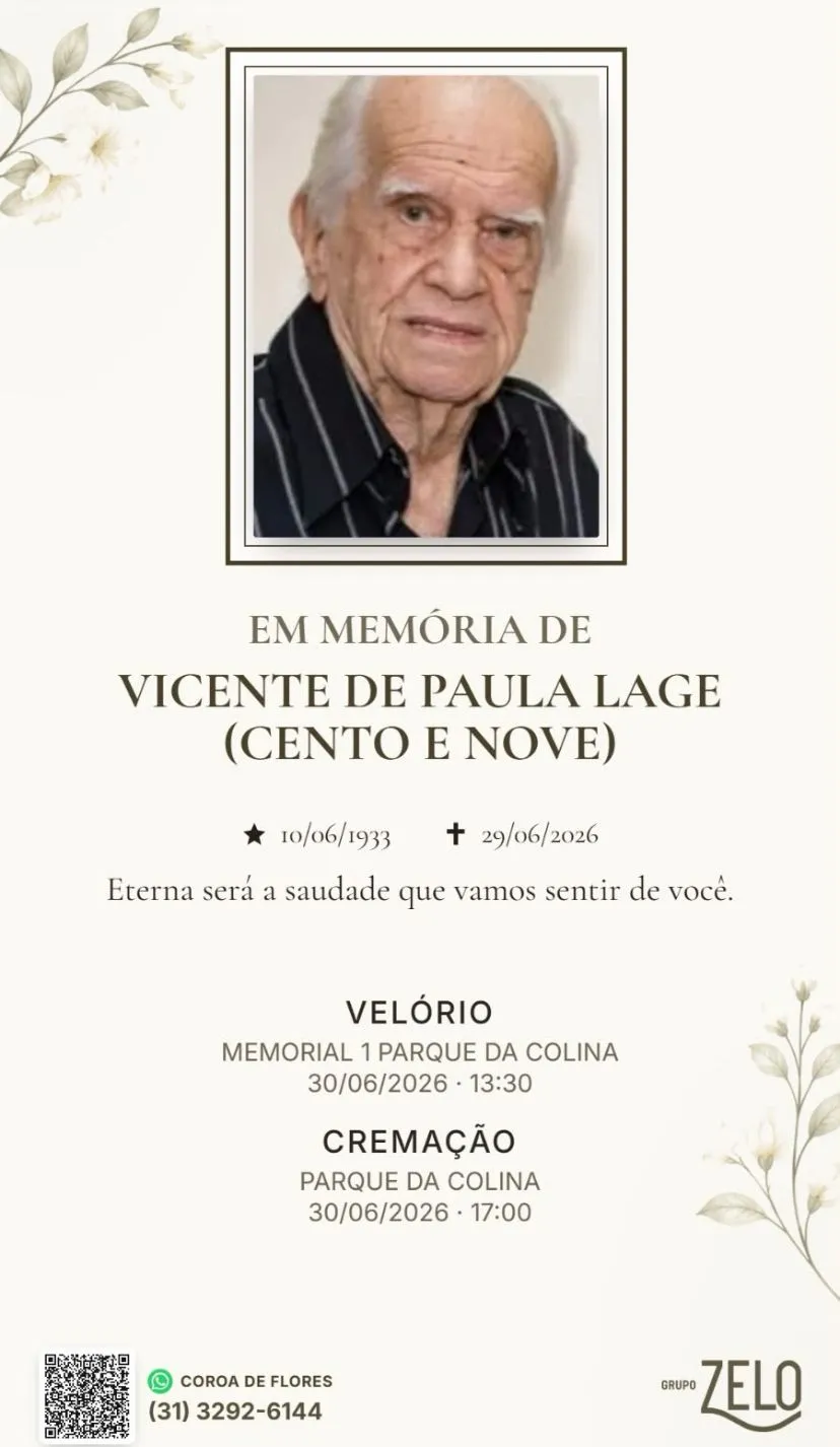 Morre Vicente "Cento e Nove", ex-jogador e técnico do Valério e uma das grandes personalidades do futebol mineiro