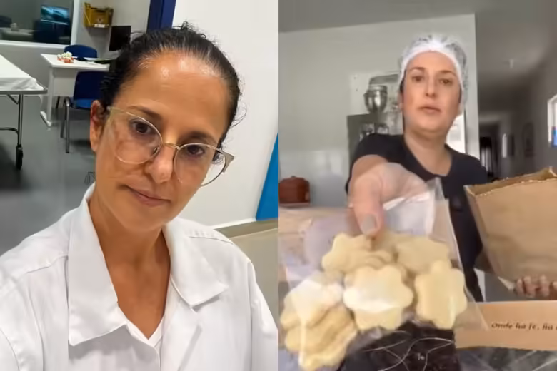 Estudante de Medicina vende biscoito para pagar dívida com faculdade e voltar a estudar Estudante de Medicina vende biscoito para pagar dívida com faculdade e voltar a estudar