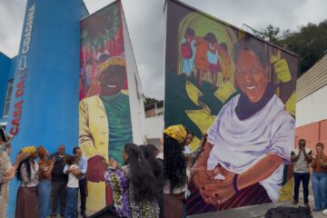 Dona Tita e Dona Rosinha são homenageadas com grafites na Casa da Igualdade Racial de Itabira