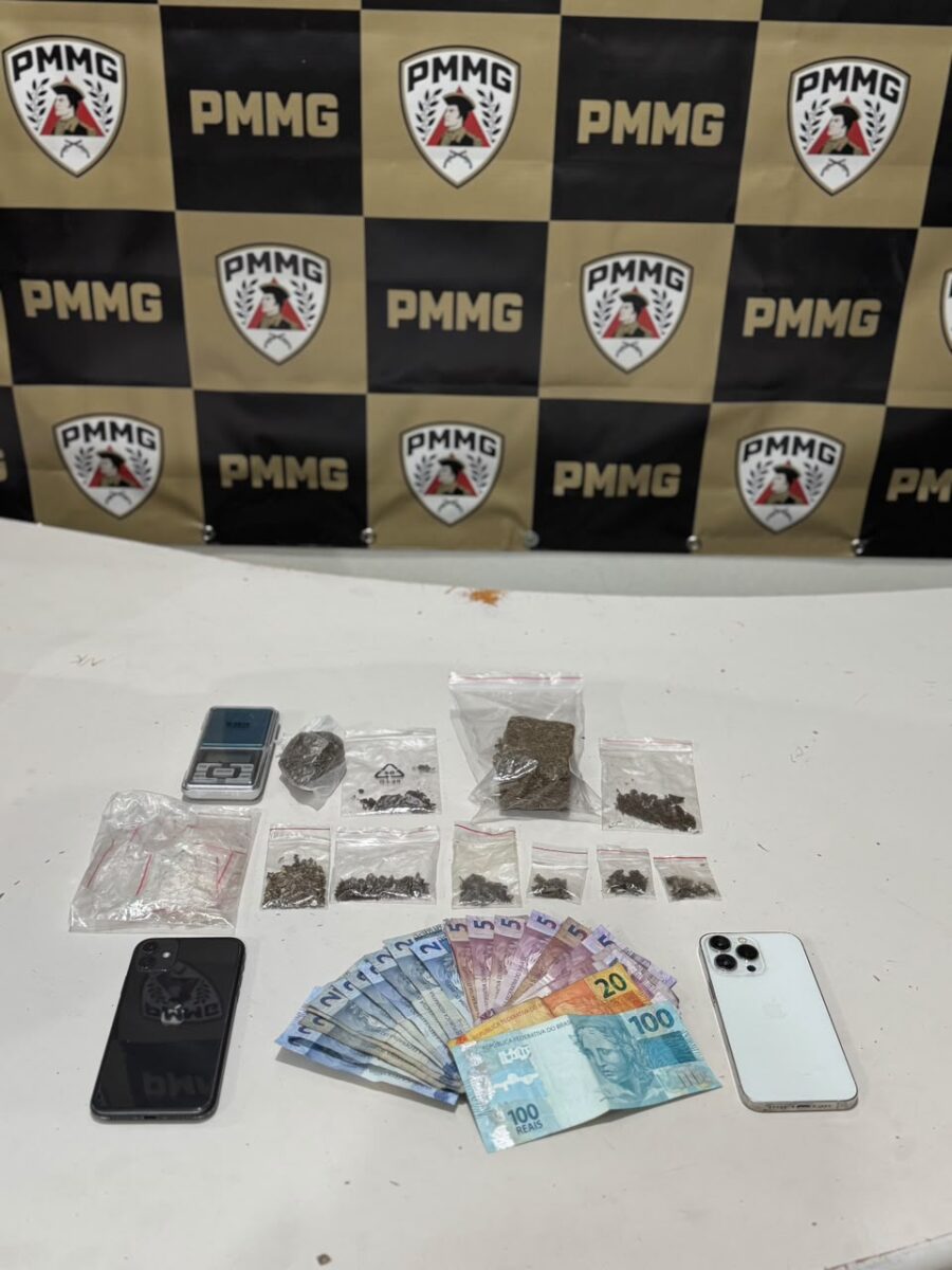 Jovem é preso por tráfico de drogas durante operação da Polícia Militar em Itabira