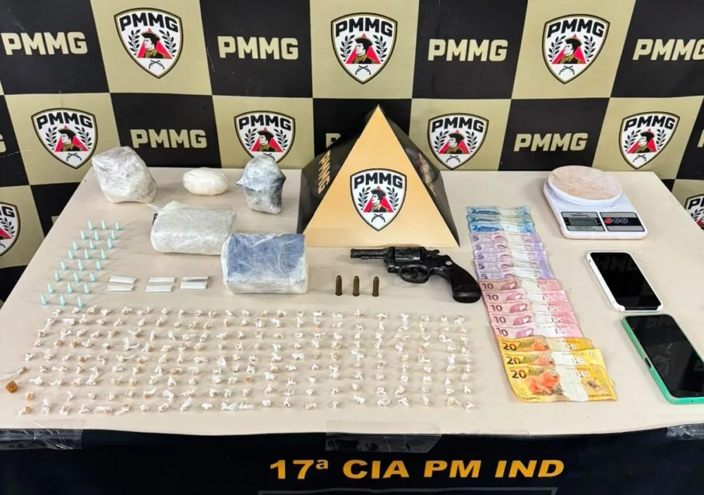 Operação da Polícia Militar termina com suspeito baleado e grande apreensão de drogas em João Monlevade