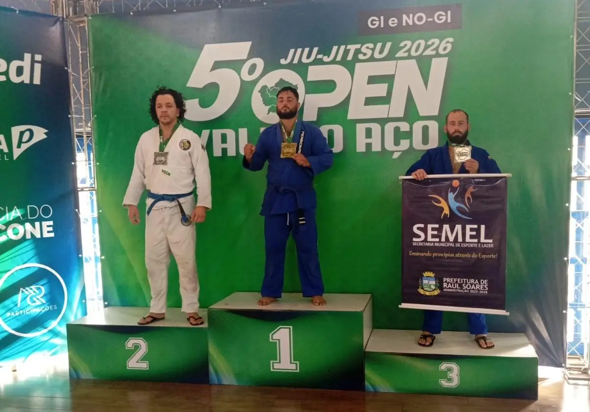 São Gonçalo do Rio Abaixo conquista títulos no 5º Open Vale do Aço de Jiu-Jitsu